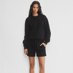 Tna Cozy Fleece Boyfriend Mid-Thigh Sweatshort Black Size Small